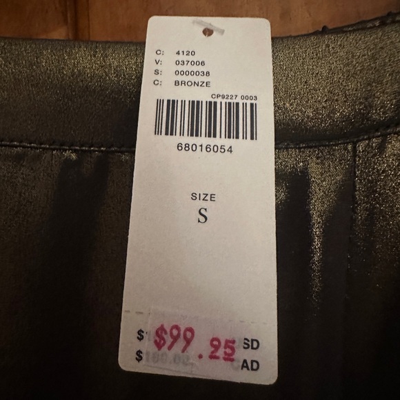 NWT Anthropologie Metallic Skirt with Ruffle Detail - Picture 6 of 6